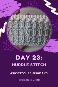 day 23 hurdle stitch